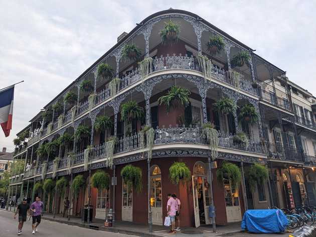 Building on the corner of the French Quarter