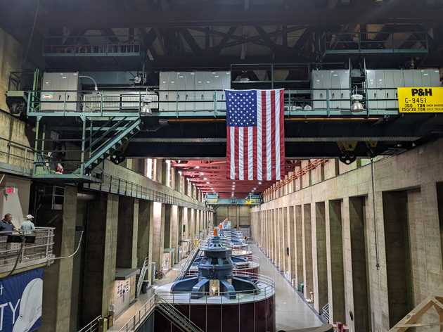 Hydroelectric generators on the Nevada half of the Hoover Dam