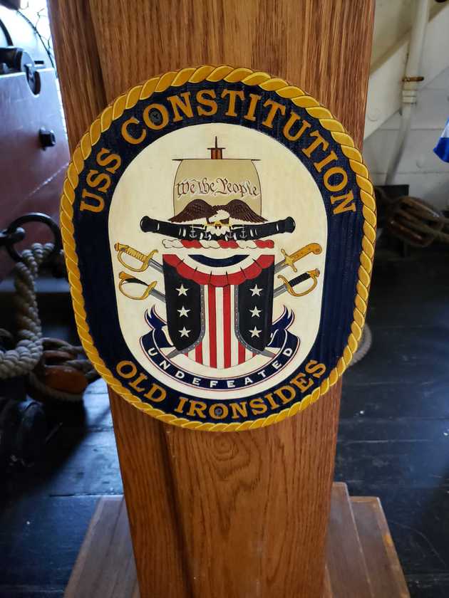 The USS Constitution sign