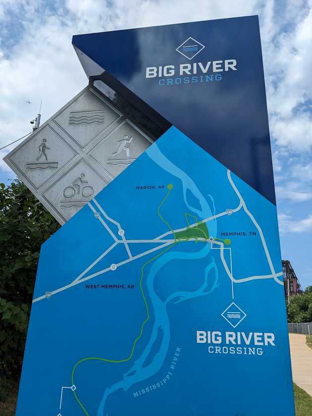 Big River Crossing sign