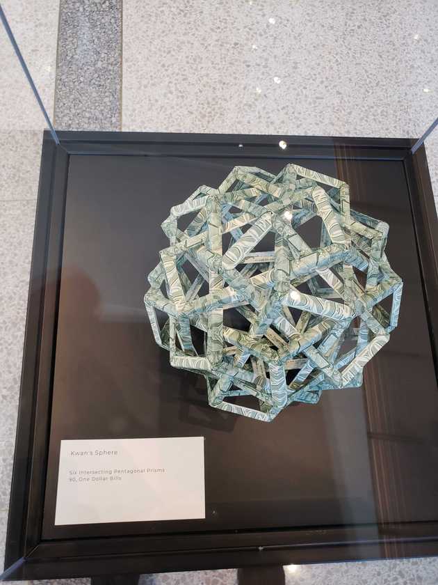 Origami ball made of money