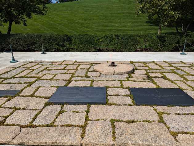 The burial site of John F. Kennedy